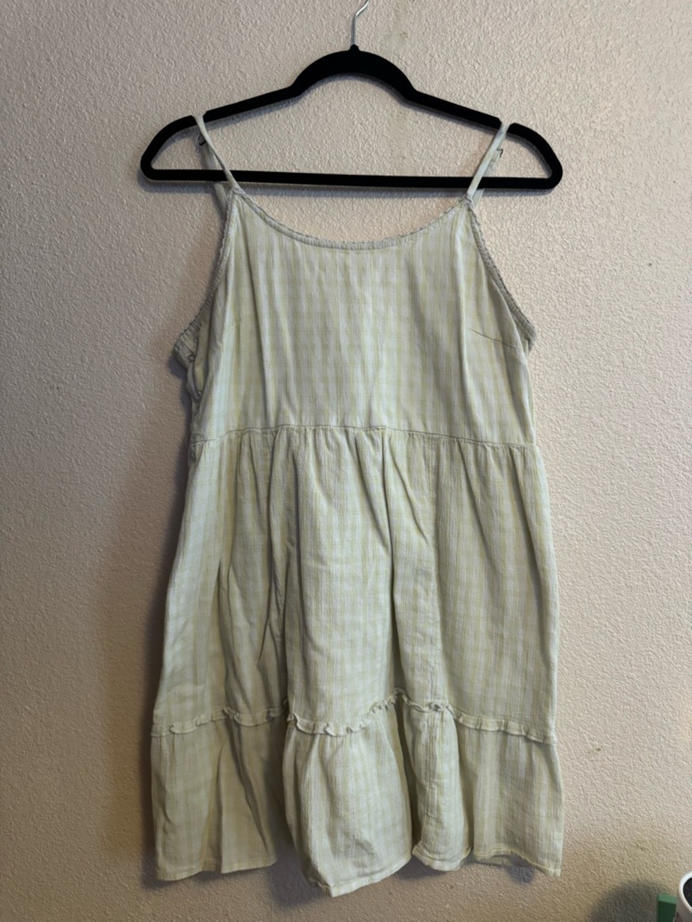 Abound Light Green and Cream Striped Sundress